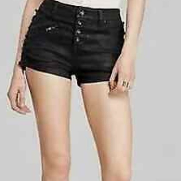 Free People Pants - Free people W26 black shorts with side tie